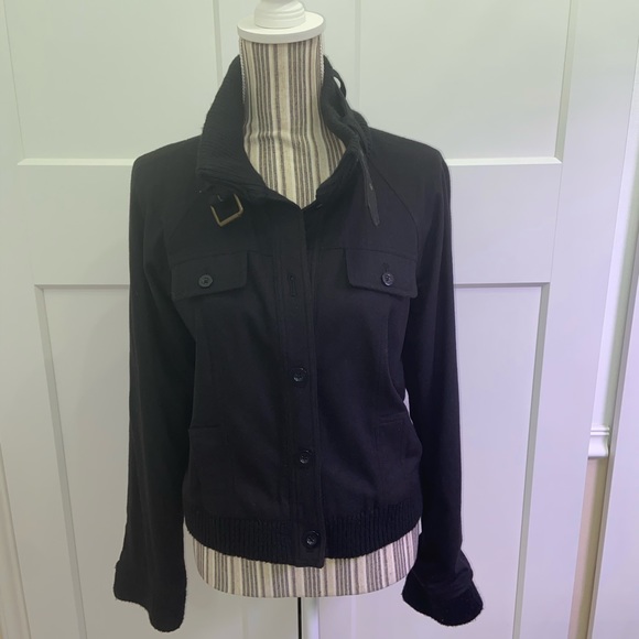 Jackets & Blazers - Body By Victoria Wool Jacket with Belted Collar